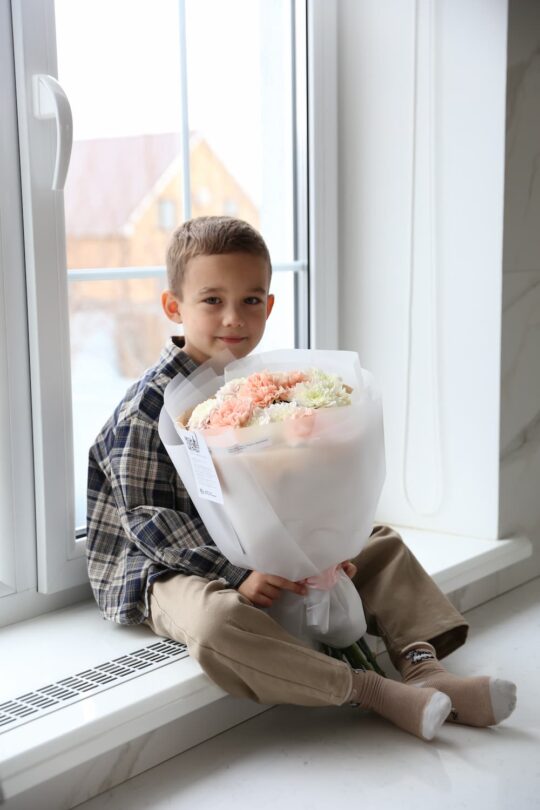 Нежный круглый букет